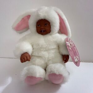 Vintage ANNE GEDDES plush Mini Baby Bunny- 8”
